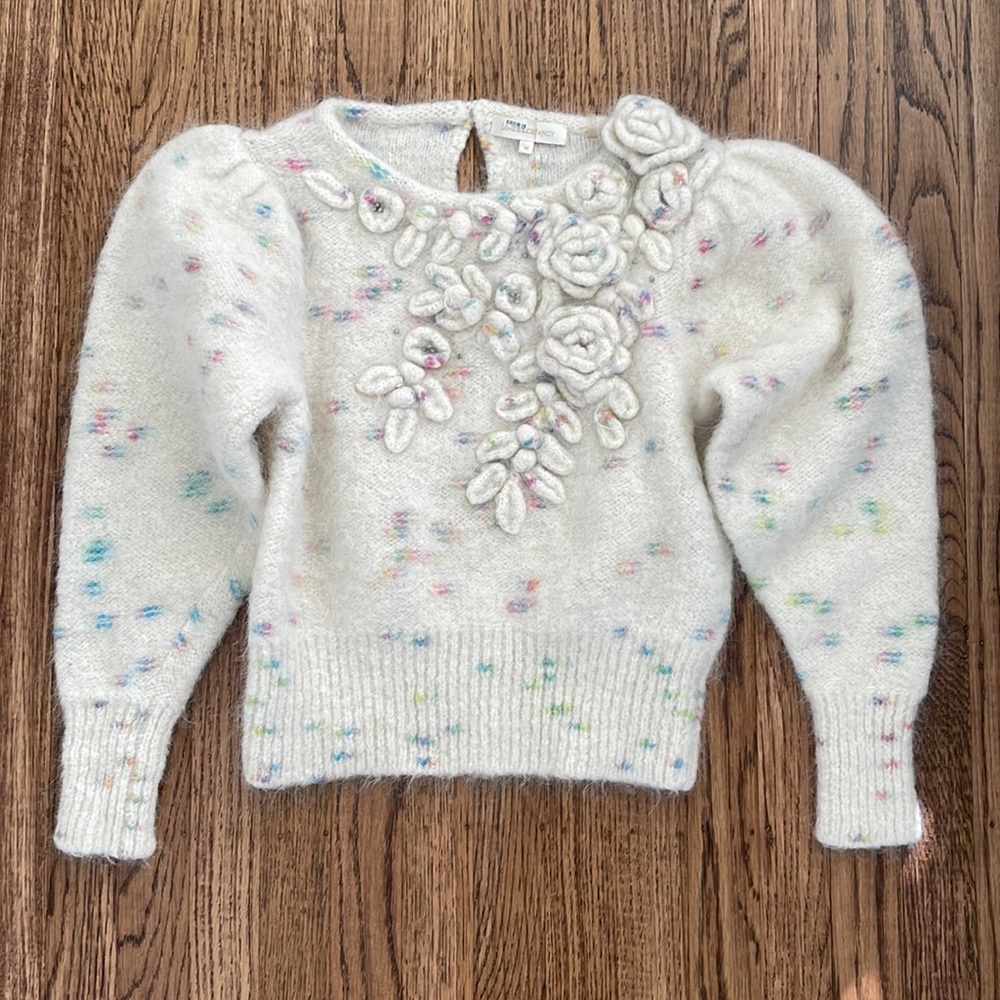 LoveShackFancy Claudette Mohair Alpaca Sweater - Picture 3 of 6